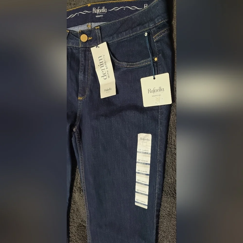 NWT Rafaella Weekend Slimming Bootcut Jeans in‎ Dark Indigo 12P